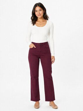 WOMEN WITH CONTROL Button Zip Zinfandal Contour Curves Jeans NWOT 6P